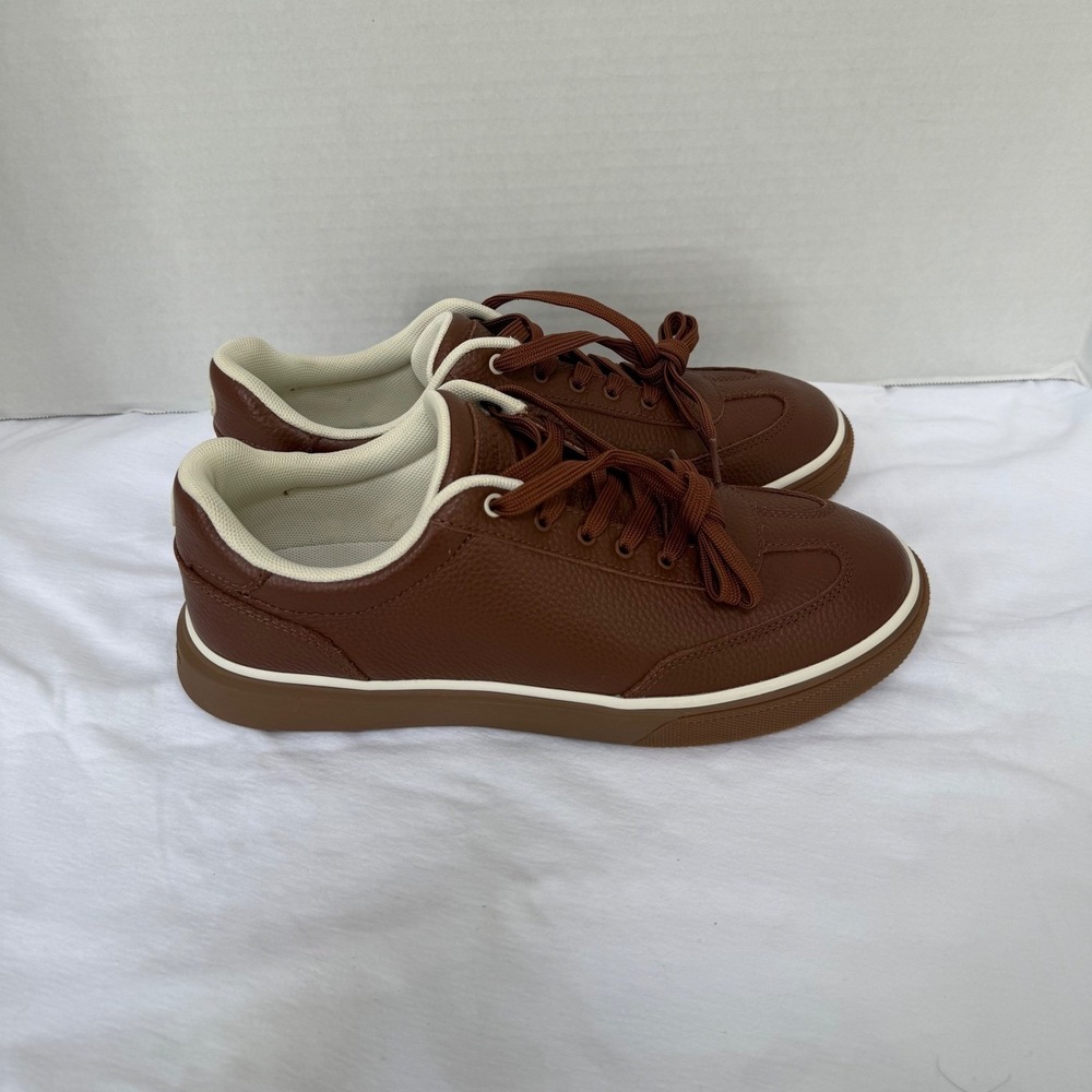 Peter Millar Drift Leather Hybrid Course Shoe Mens 10.5 Brown Spikeless Golf